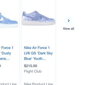 Air Force 1 LV GS blue sky velvet shoes brand new & never worn.